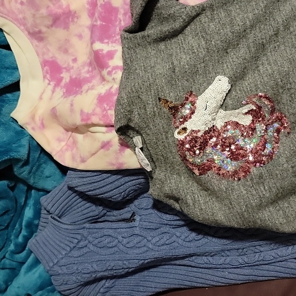Bundle of 3 Sweaters Sweatshirts Girls Size L (10/12) - Picture 9 of 10